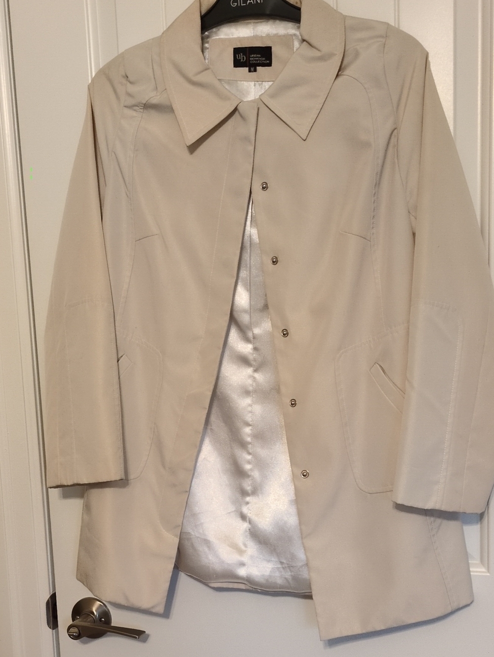 Urban Behavior Cream Single-Breasted Trench Coat